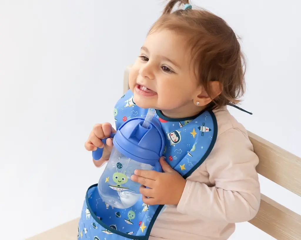 Taza con pajita Alien Azul Step 3 - Kiokids