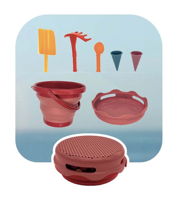 Set CompacToys para playa 7 en 1 - Rojo