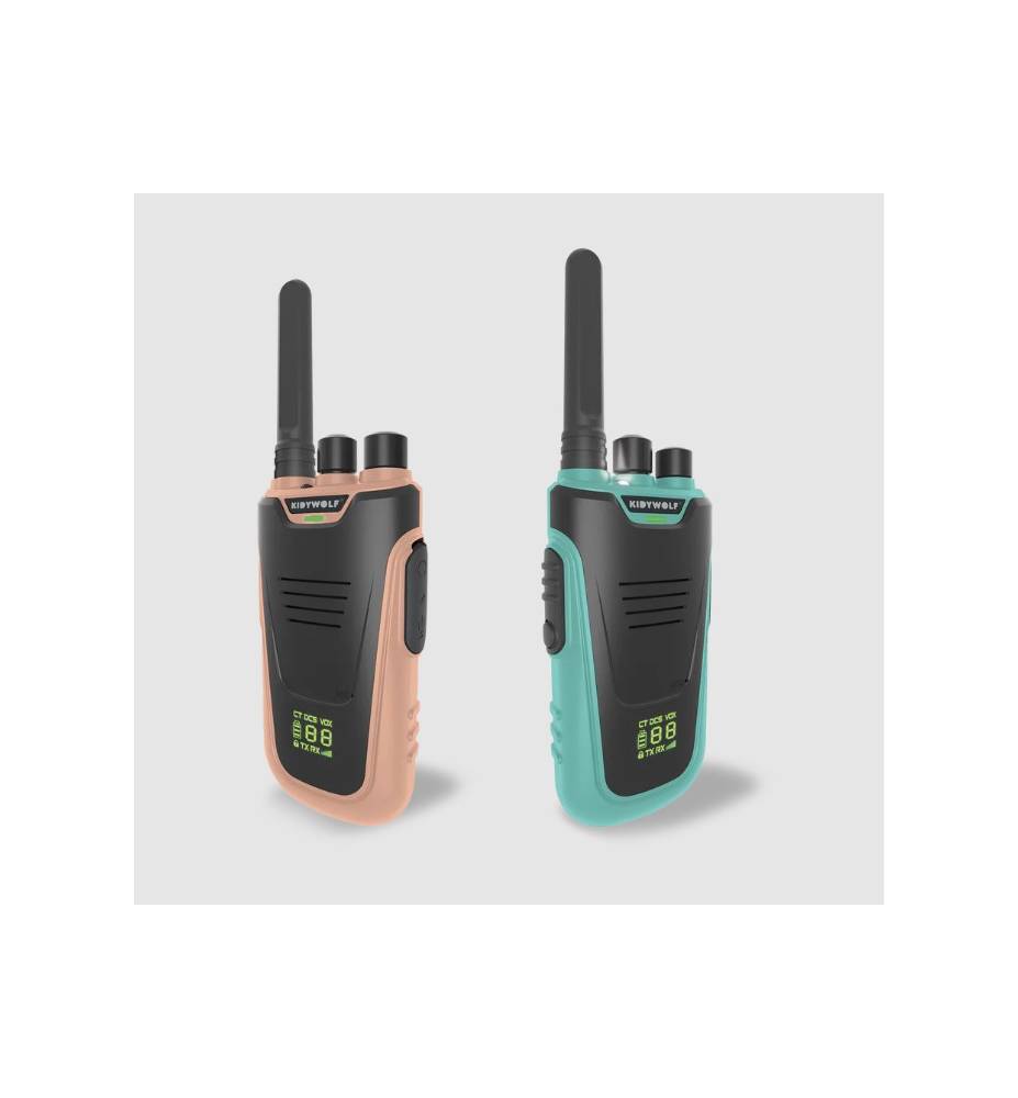 Kidytalk Natural/Cian -Walkie-talkie Kidywolf 