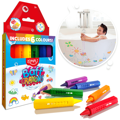 6 Crayons para el baño - Zimpli