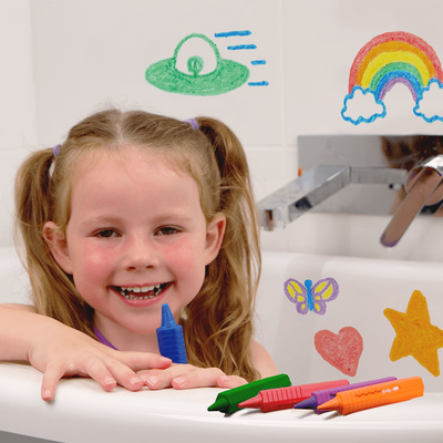 6 Crayons para el baño - Zimpli