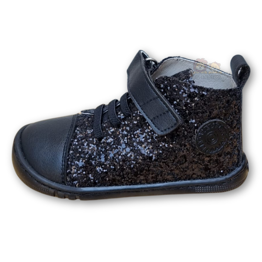 Botín Piruflex - Glitter Negro 240-3