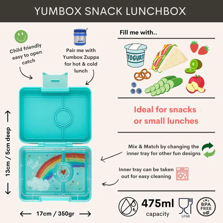 Yumbox - 3 compartimentos - Unicornio Lila