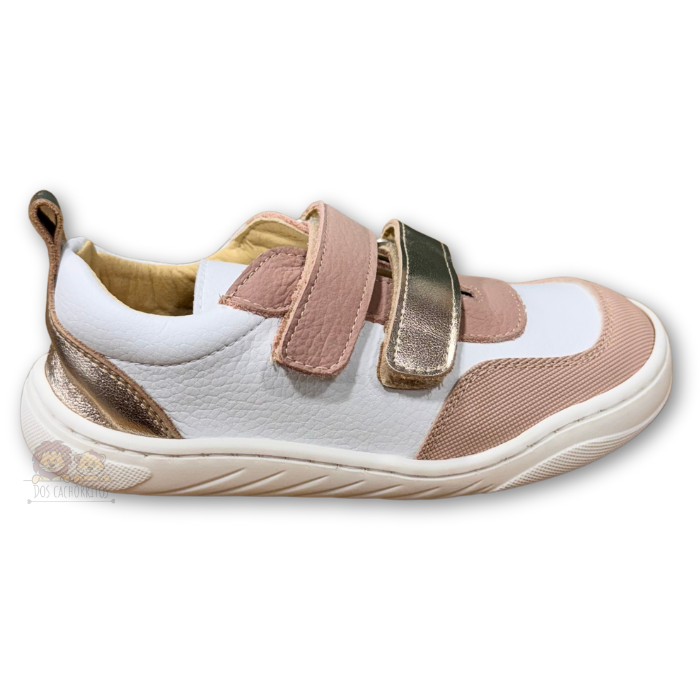 Zapatillas respetuosas Andanines - Blanco/Nude/Dorado