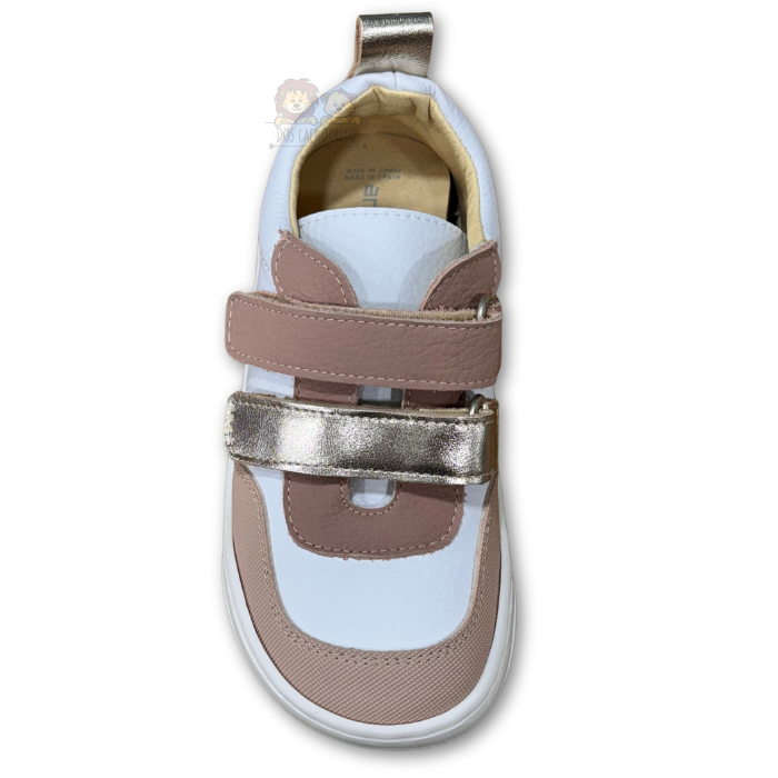 Zapatillas respetuosas Andanines - Blanco/Nude/Dorado