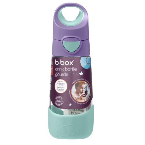 Botella Tritán con Pajita 450ml BBOX Lila