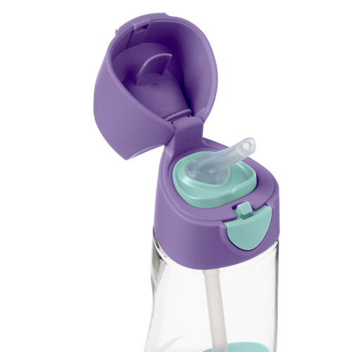 Botella Tritán con Pajita 450ml BBOX Lila