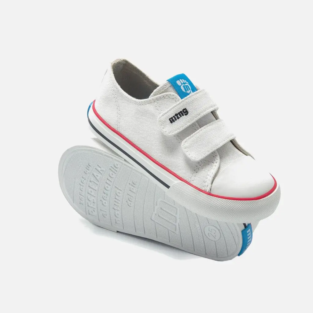 Zapatillas Mustang respetuosas - Lona blanca baby