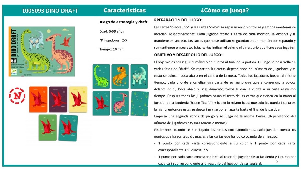 Cartas Dino Draft