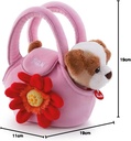 Perrito en bolsa rosa