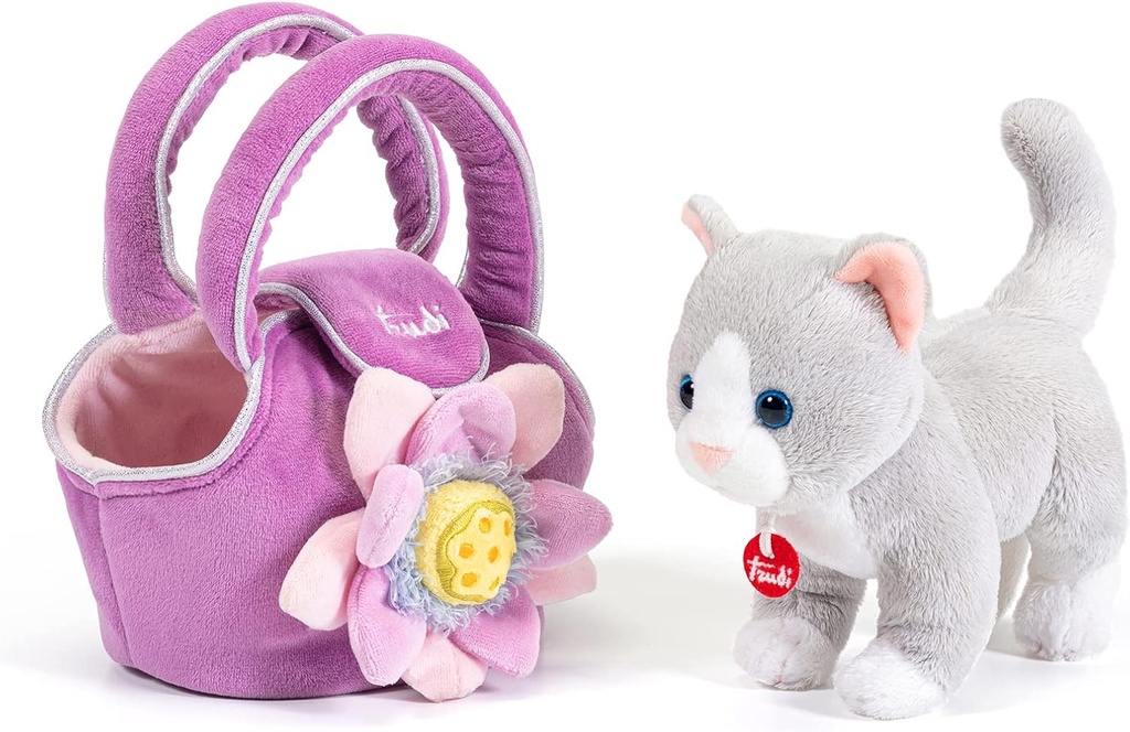 Gatito en bolsa morada