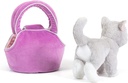 Gatito en bolsa morada