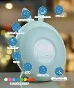 Reloj despertador con lampara verde