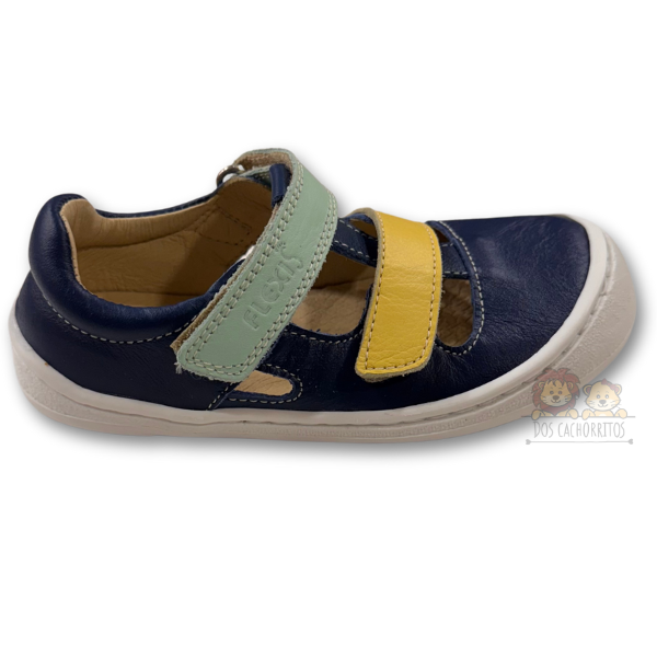 Sandalia respetuosa Flexi Nens - Iris/Amarillo/Mint