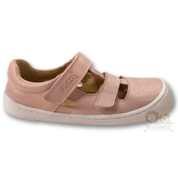 Sandalia respetuosa Flexi Nens - Purpurina Rosa