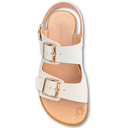 Sandalia Barefoot - Piel Blanca Coqueflex