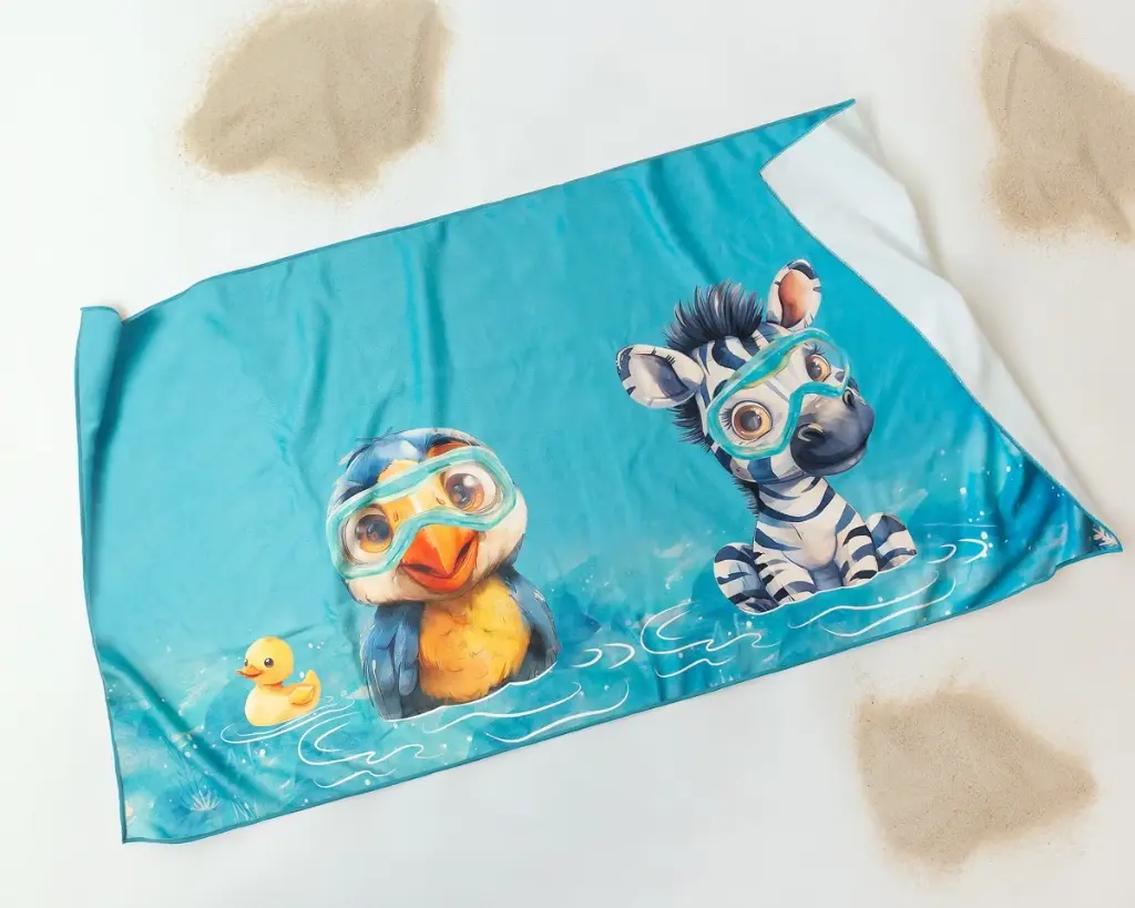 Toalla Playa Microfibra Kiokids - Pinguino