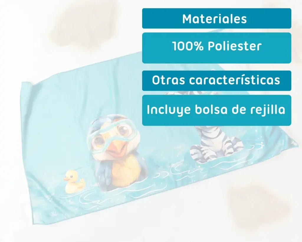Toalla Playa Microfibra Kiokids - Pinguino