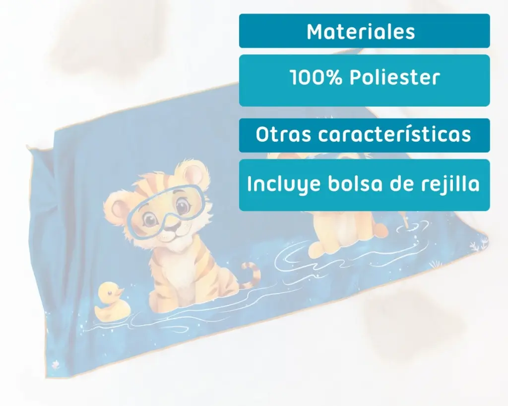 Toalla Playa Microfibra Kiokids - León
