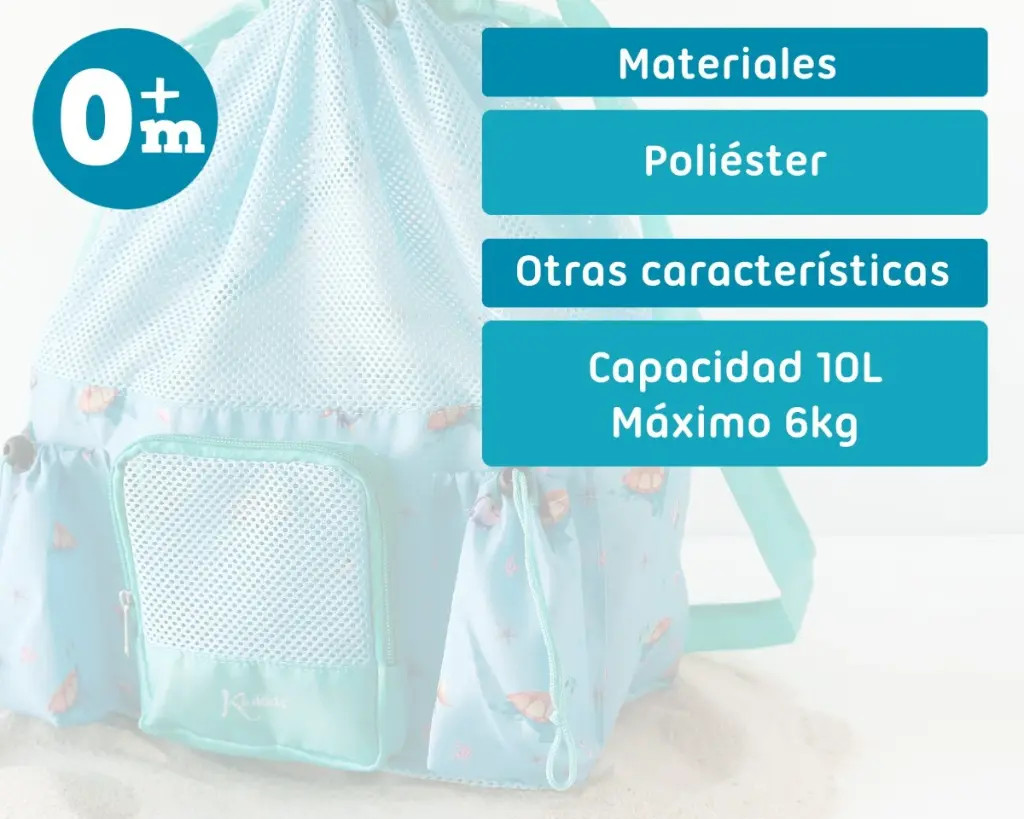 Bolso de Playa con Rejilla Tortugas - Kiokids