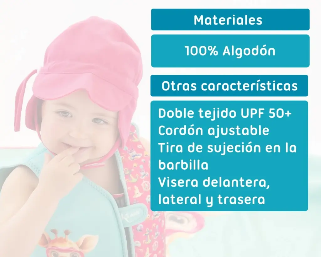 Gorrito UV50+ Fucsia - Kiokids