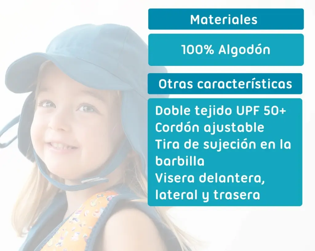 Gorrito UV50+ Azul - Kiokids