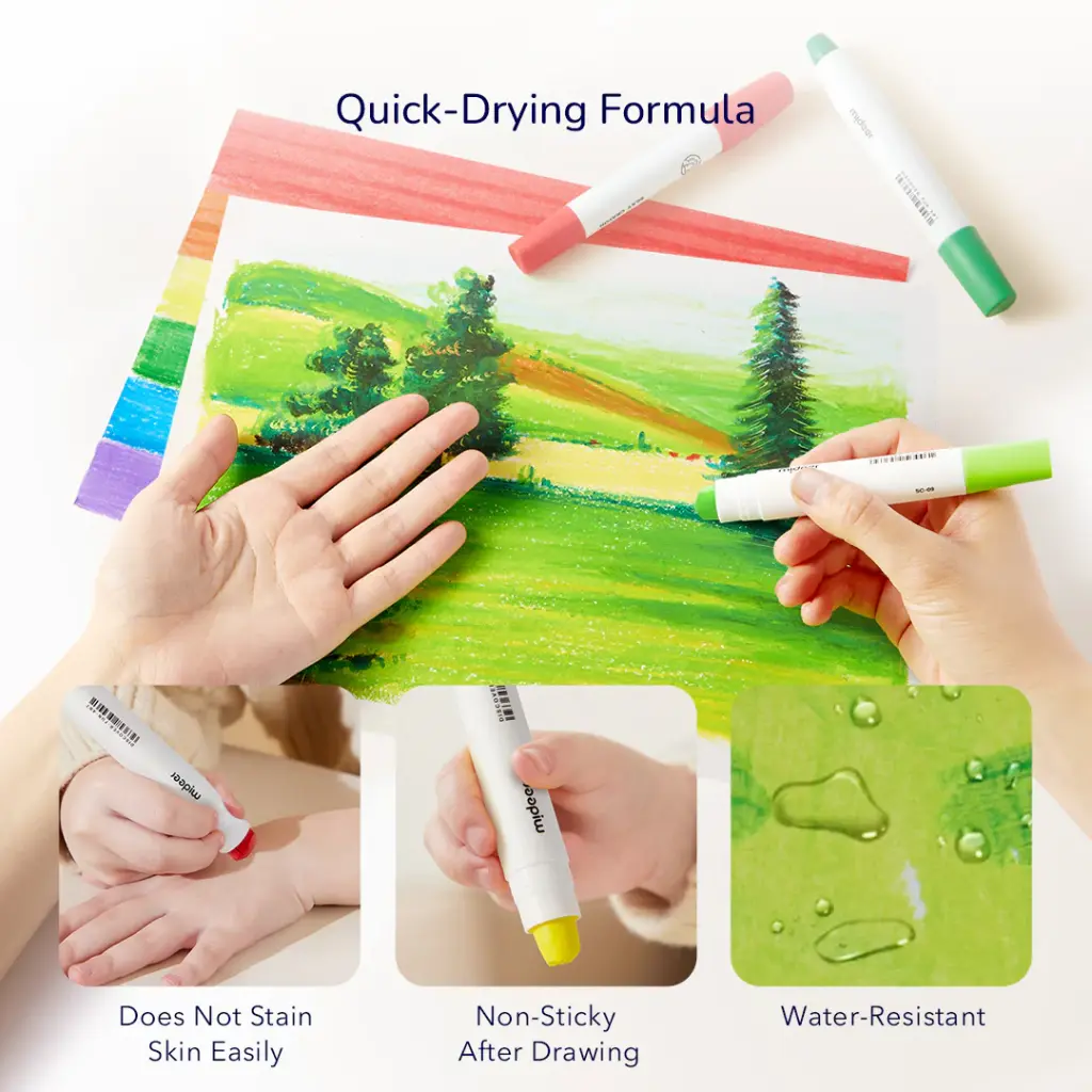 Silky Crayons - Ceras secado rapido (12u.)