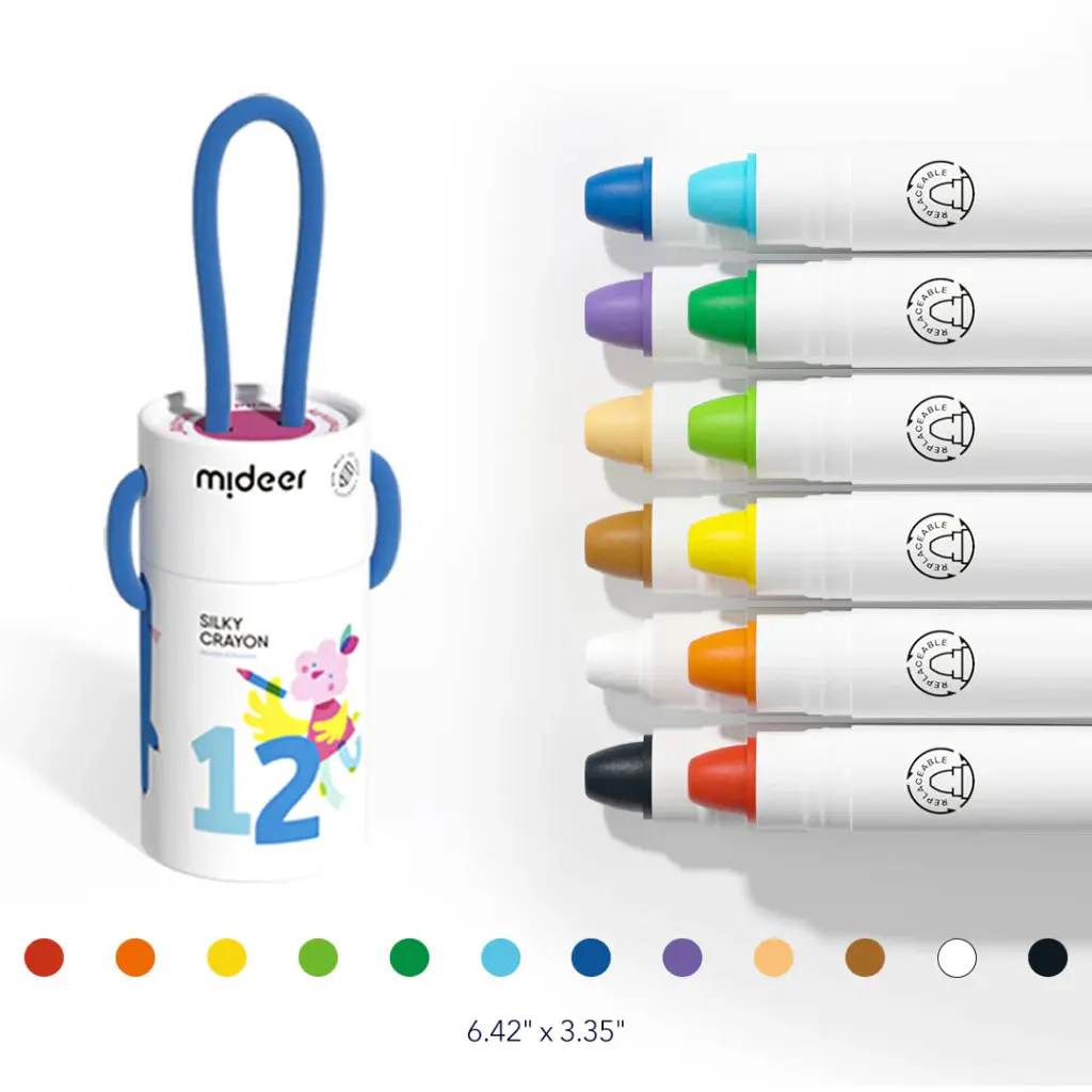 Silky Crayons - Ceras secado rapido (12u.)