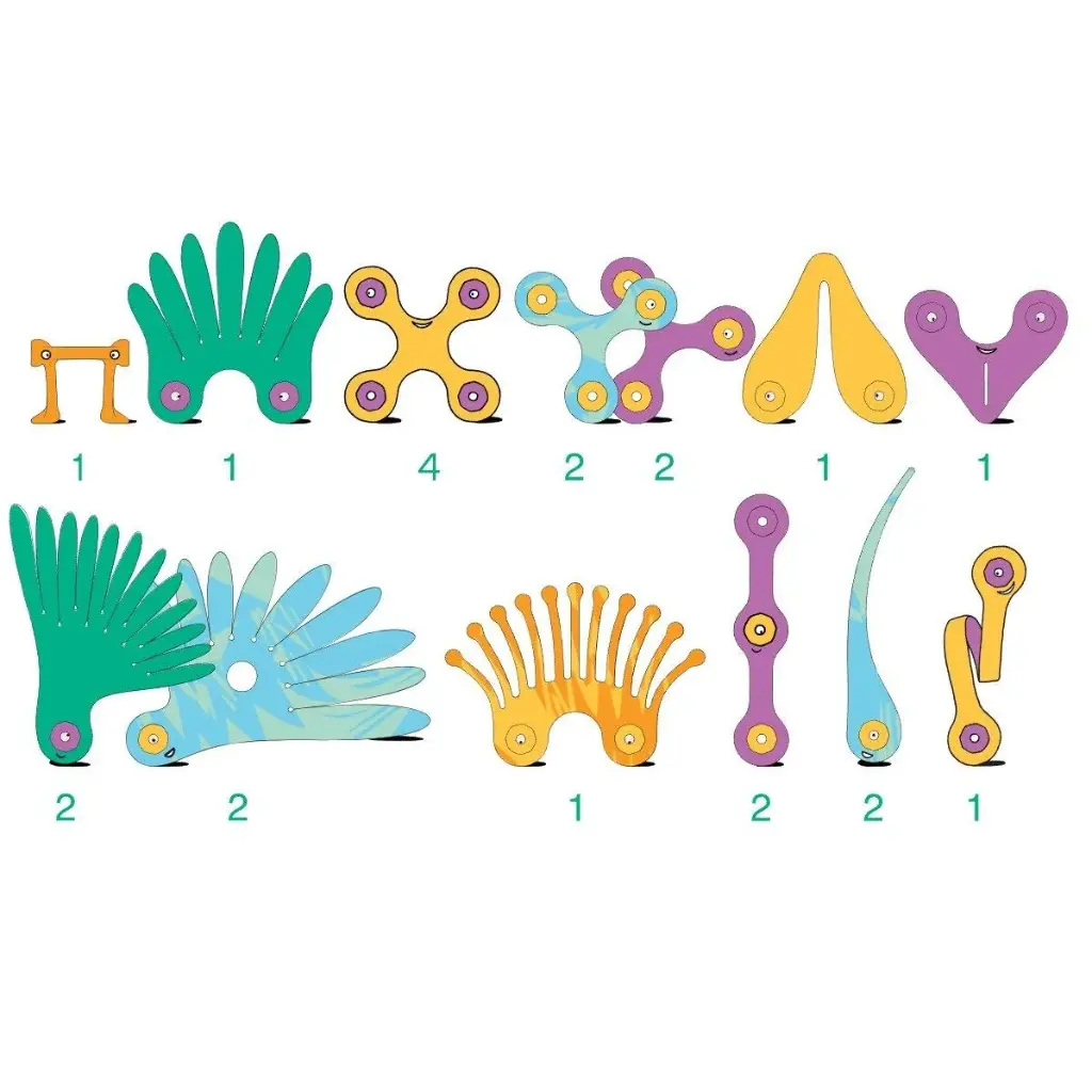 Clixo - Tropical Birds - 22 pzas