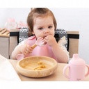 Plato Bambú+ Cubiertos de silicona - Kiokids
