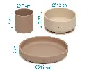 Set Vajilla 3 piezas Beige - Kiokids