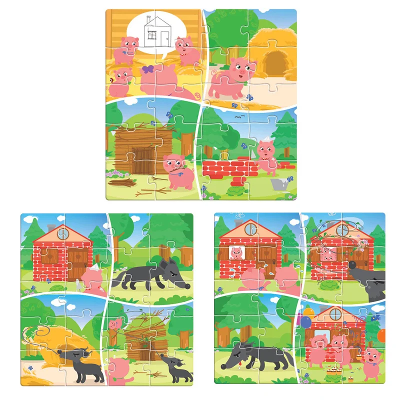 Puzzle magnético 3 Cerditos