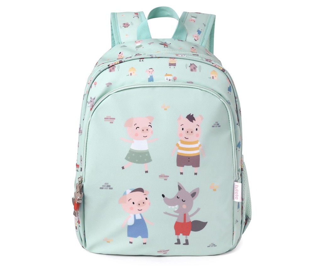 Mochila Escolar The Three Little Pigs + Llavero