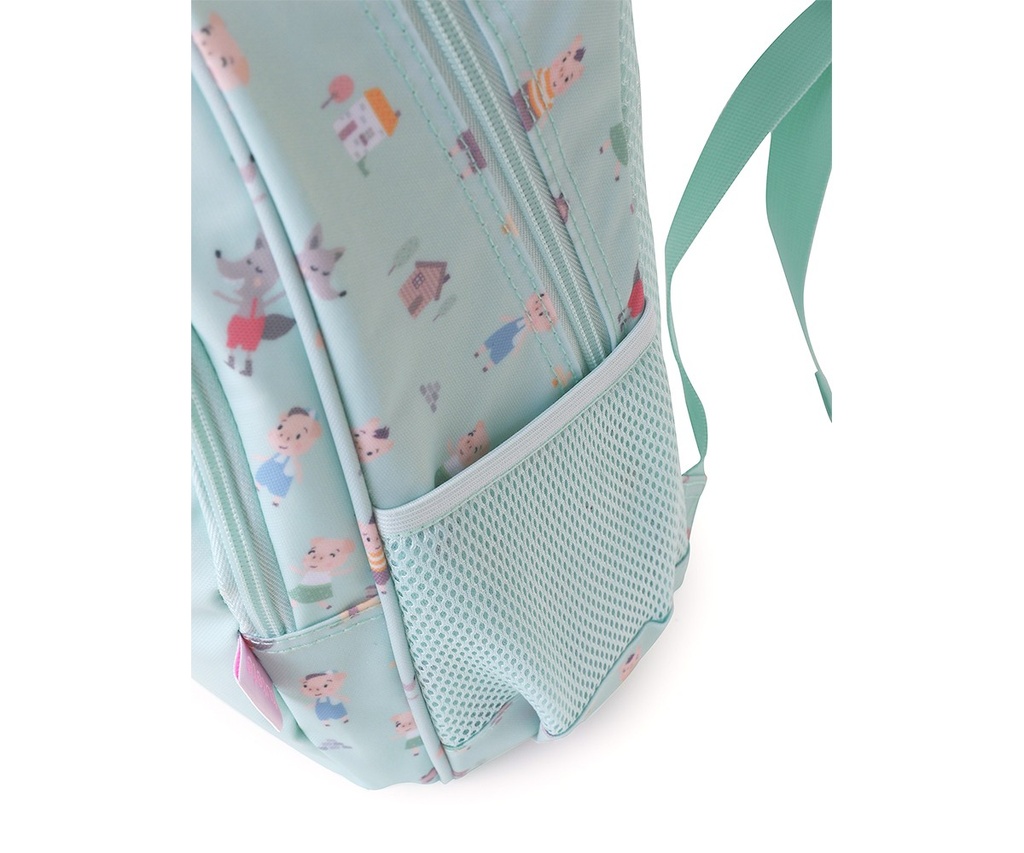 Mochila Escolar The Three Little Pigs + Llavero