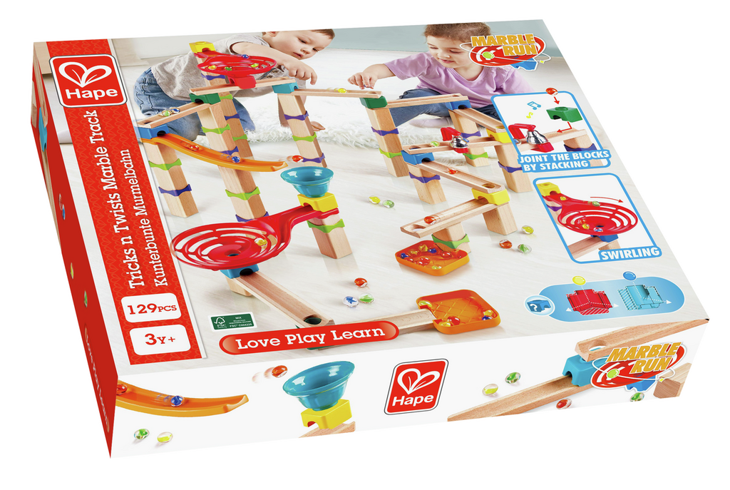 Hape Marble Run Race Track E1101 – Circuito de canicas de madera (81 pzas)