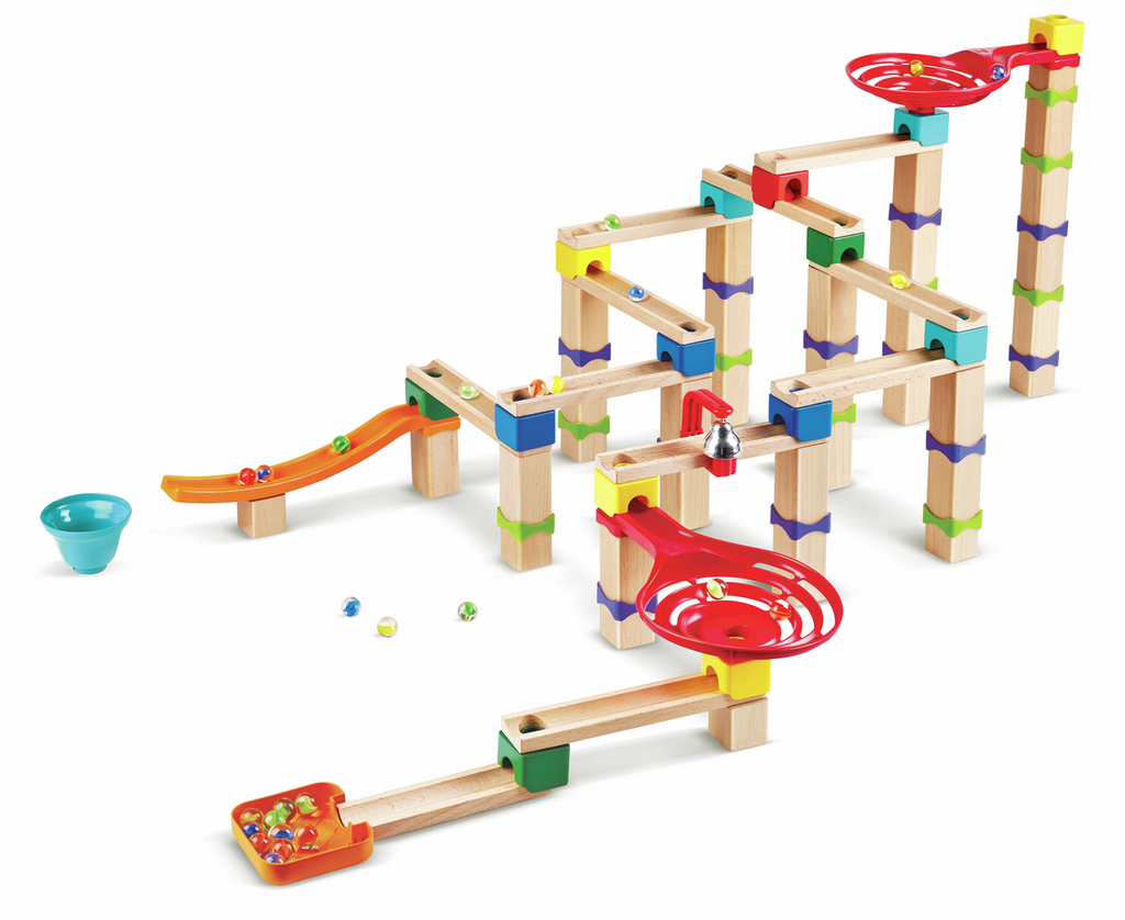 Hape Marble Run Race Track E1101 – Circuito de canicas de madera (81 pzas)
