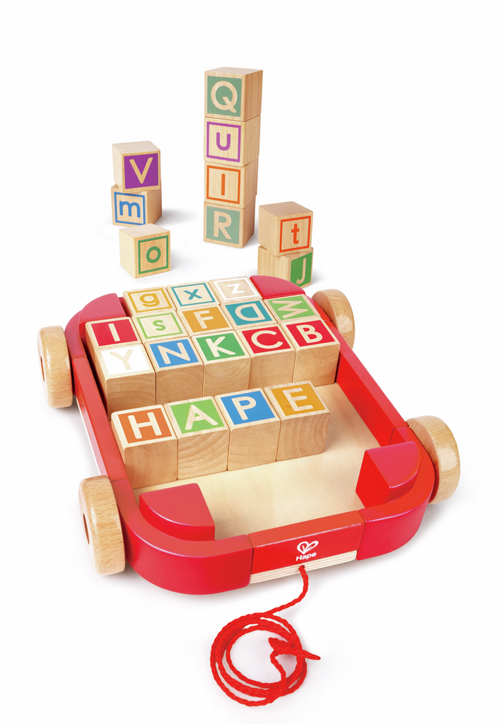 Carro de arrastre con bloques - Hape