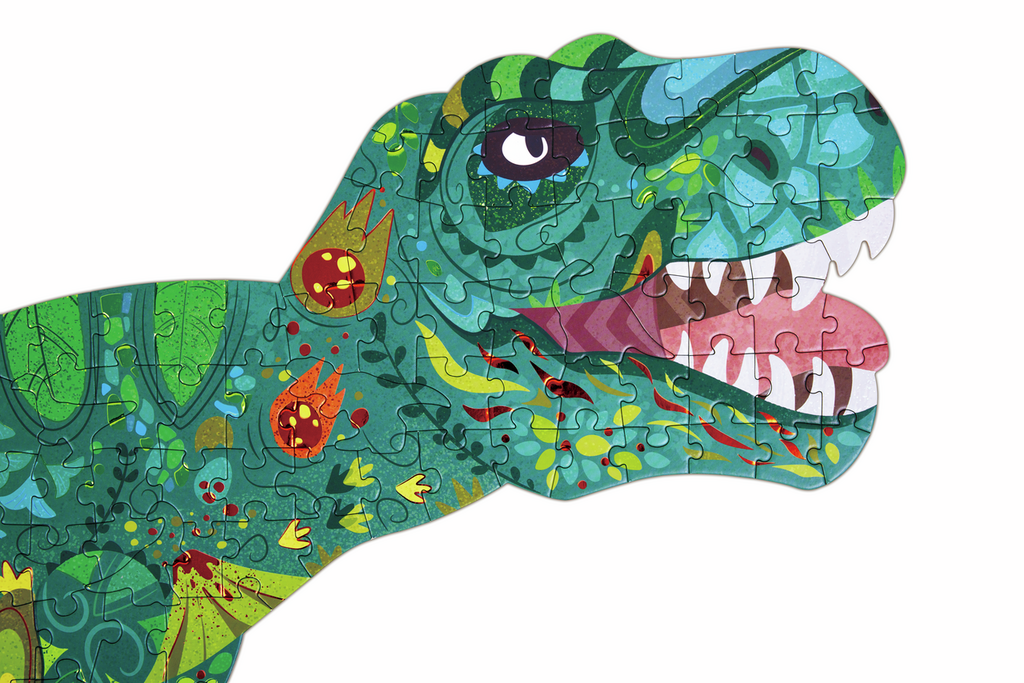 Puzzle de suelo brillante Dinos - Hape