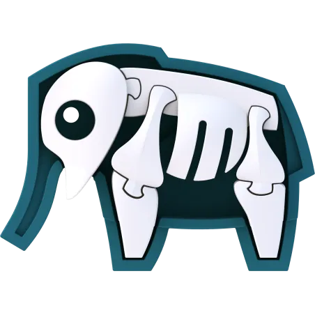 Puzzle Magnético Elefante - Halftoys