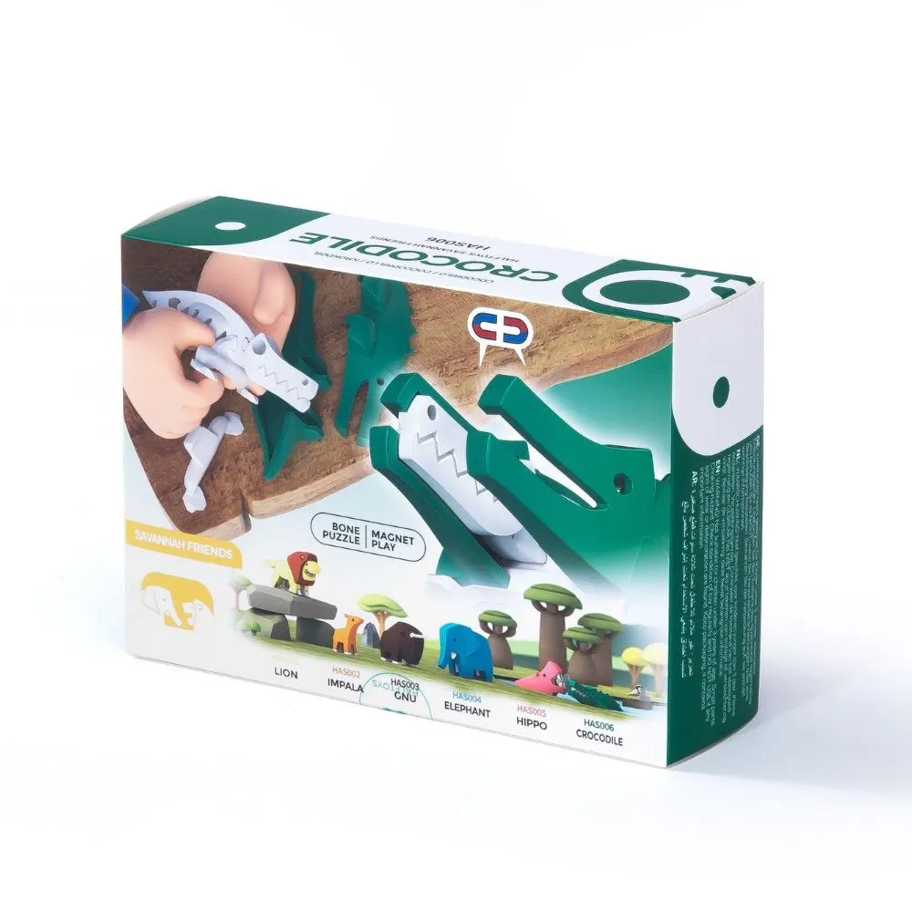Puzzle Magnético Cocodrilo - Halftoys 