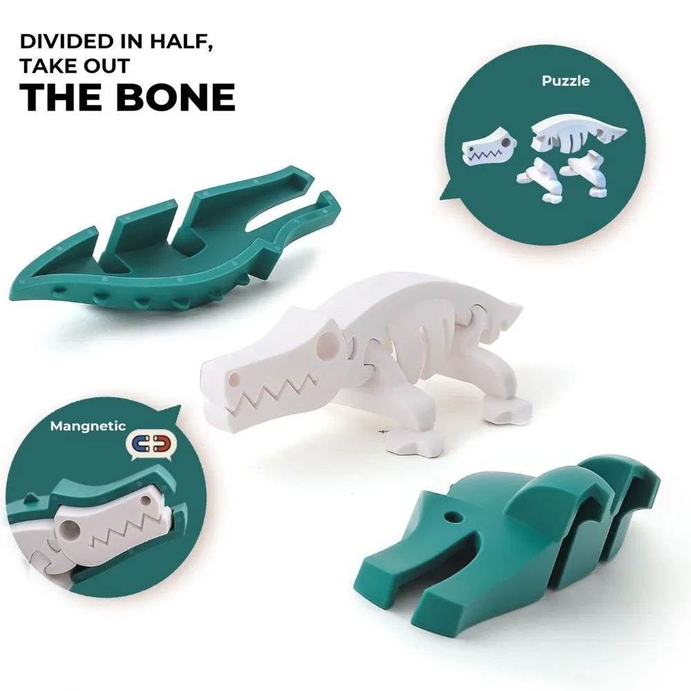 Puzzle Magnético Cocodrilo - Halftoys 