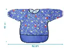 Babero impermeable con mangas Kiokids - Azul