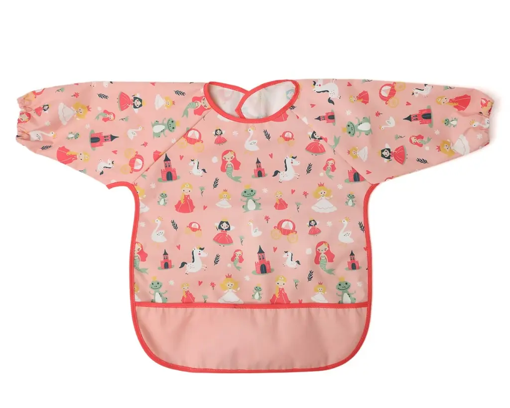Babero impermeable con mangas Kiokids - Rosa