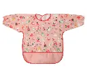 Babero impermeable con mangas Kiokids - Rosa