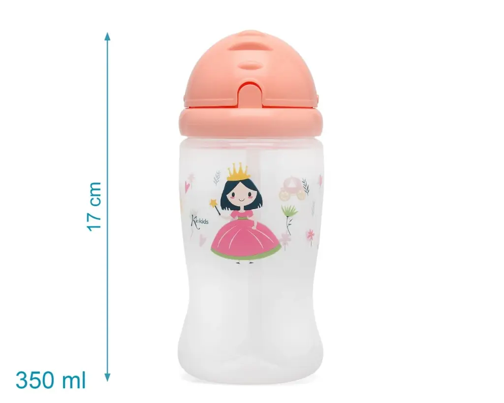 Botella infantil tritán 350ml Kiokids - Rosa