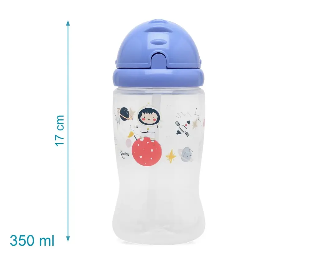 Botella infantil tritán 350ml Kiokids - Azul