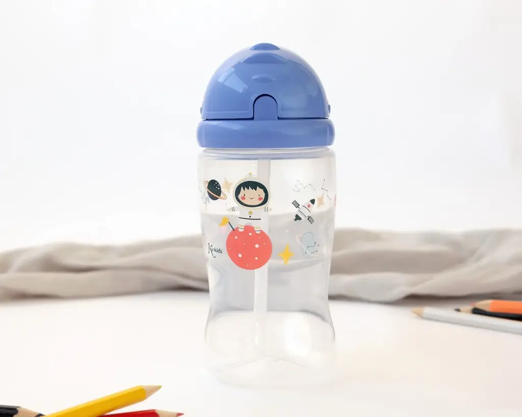 Botella infantil tritán 350ml Kiokids - Azul