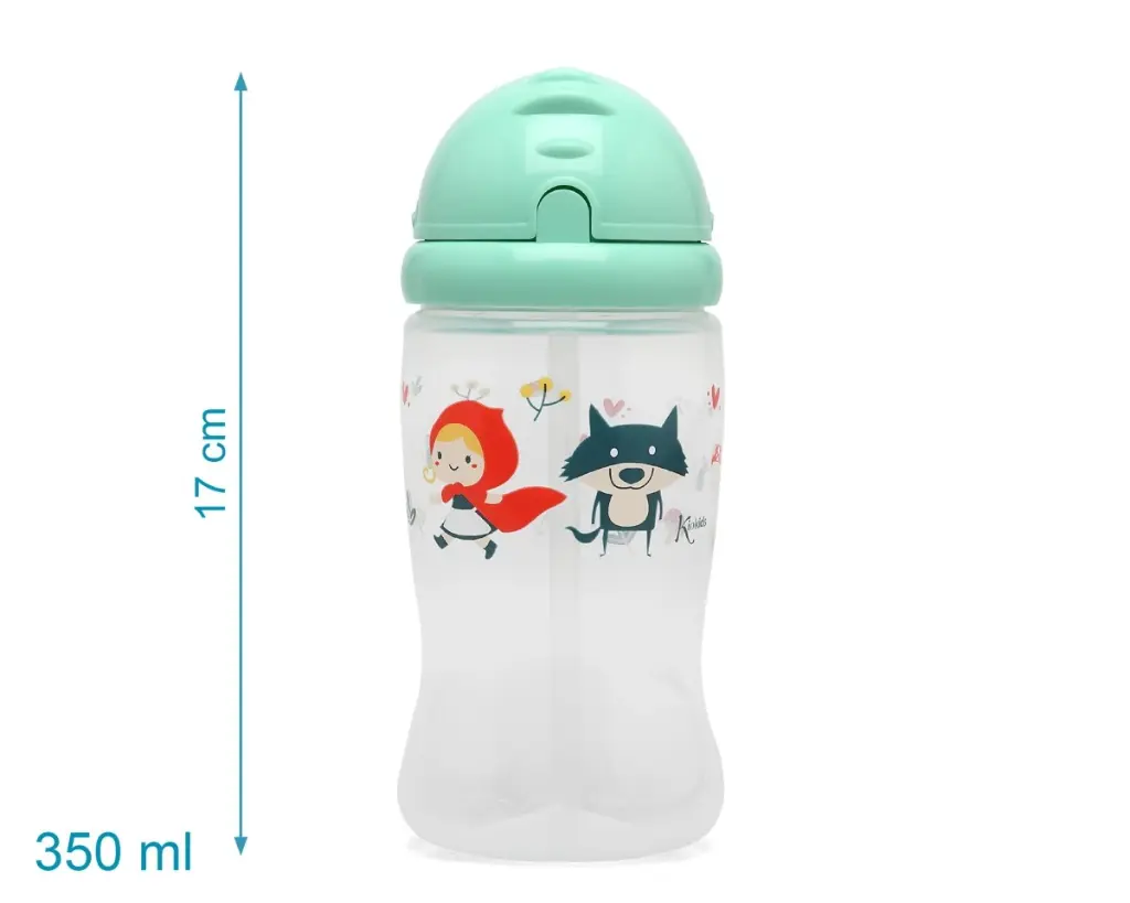Botella infantil tritán 350ml Kiokids - Verde