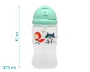 Botella infantil tritán 350ml Kiokids - Verde