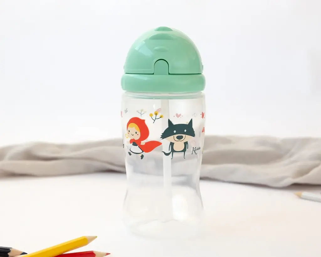 Botella infantil tritán 350ml Kiokids - Verde